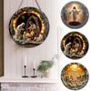 2D Flat Jesus Birth Pendant Relief Effect Sign Hanging Pendant Nativity Scene Decoration Ornaments