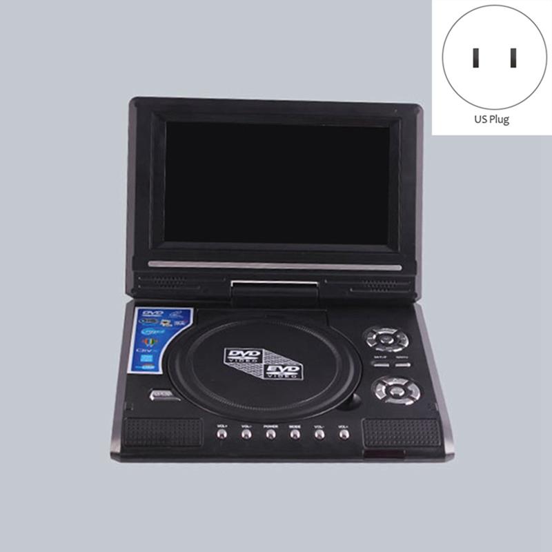 Callaa 7.8 Inch Portable Home Car DVD Player VCD CD MP3 HD DVD Player Analog TV USB SD Cards RCA Game LCD 16:9 Rotate