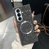 Роскошный Блестящий Магнитный Чехол Для Телефона Samsung Z Fold 7 6 5 4 3 5G Для Magsafe Беспроводной Зарядки Защитная Задняя Крышка