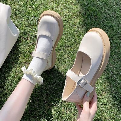 Японские маленькие кожаные туфли Jk, женская обувь, летняя обувь в британском стиле, французская обувь на толстой подошве, весенне-осенние туфли Мэри Джейн в стиле ретро, белые