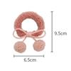 Strawberry Pink Ball Hair Ties Cherry Blossom Bow Scrunchies for Girls Kawaii Ponytail Holders Furry Pompoms Hair Accessorie