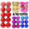 Christmas Decoration Ball Xmas Tree Hanging Pendant Gold Red Silver Blue Balls Home Party Christmas DIY Decoration Supplies