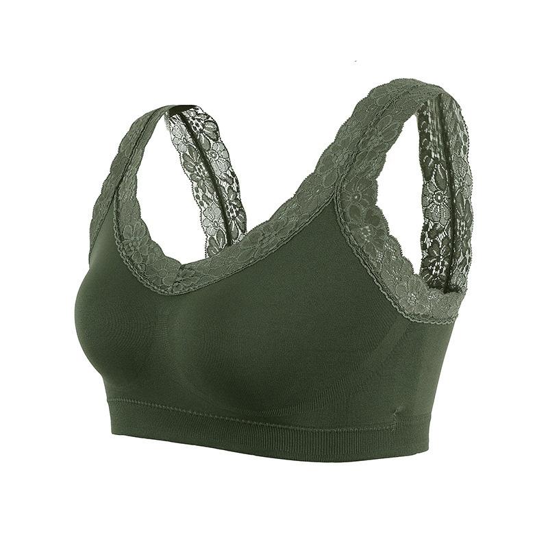 Women Fashion Lace Floral Edge Bralette Tops V-neck Sleeveless Tank Tops Crop Top Bra Ladies Camisole Vest Beauty Back Brassiere Femme