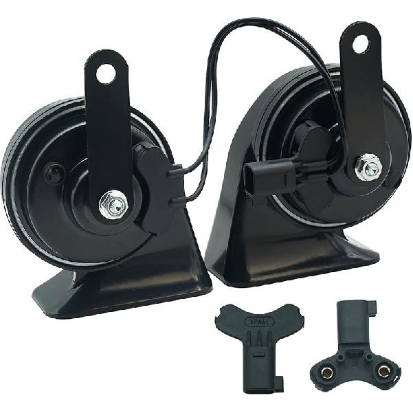 Car Horn Kit For Ford Chevrolet Tesla Jeep Ram GMC,12V Loud Waterproof Auto Horn, High Low Dual Tone 126Decibel, Replacement For Ford (1 Connector)