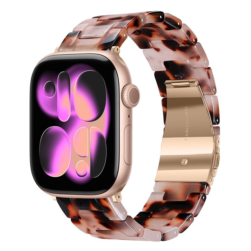 Роскошный полимерный ремешок для Apple Watch Ultra 3 2 49 мм 11 10 42 мм 46 мм Звеньевой браслет Iwatch Серии 9 7 8 6 5 SE3 45 мм 41 мм 40 мм 44 мм