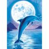 5D DIY Diamond Painting Full Round Animal Dolphin Diamond Embroidery Painting Cross Stitch Kit Home Decoration Rhinestone Gift