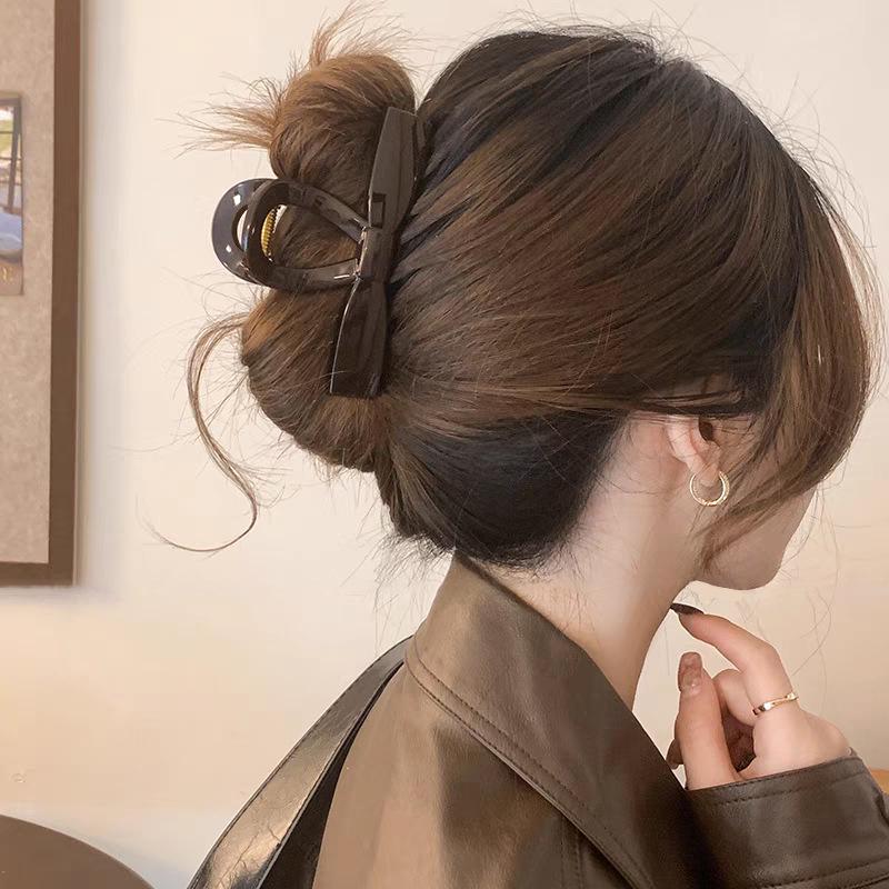 Корейская ретро большая заколка-краб для густых волос - Заколка-краб для волос высокого класса для прически пучок 2025