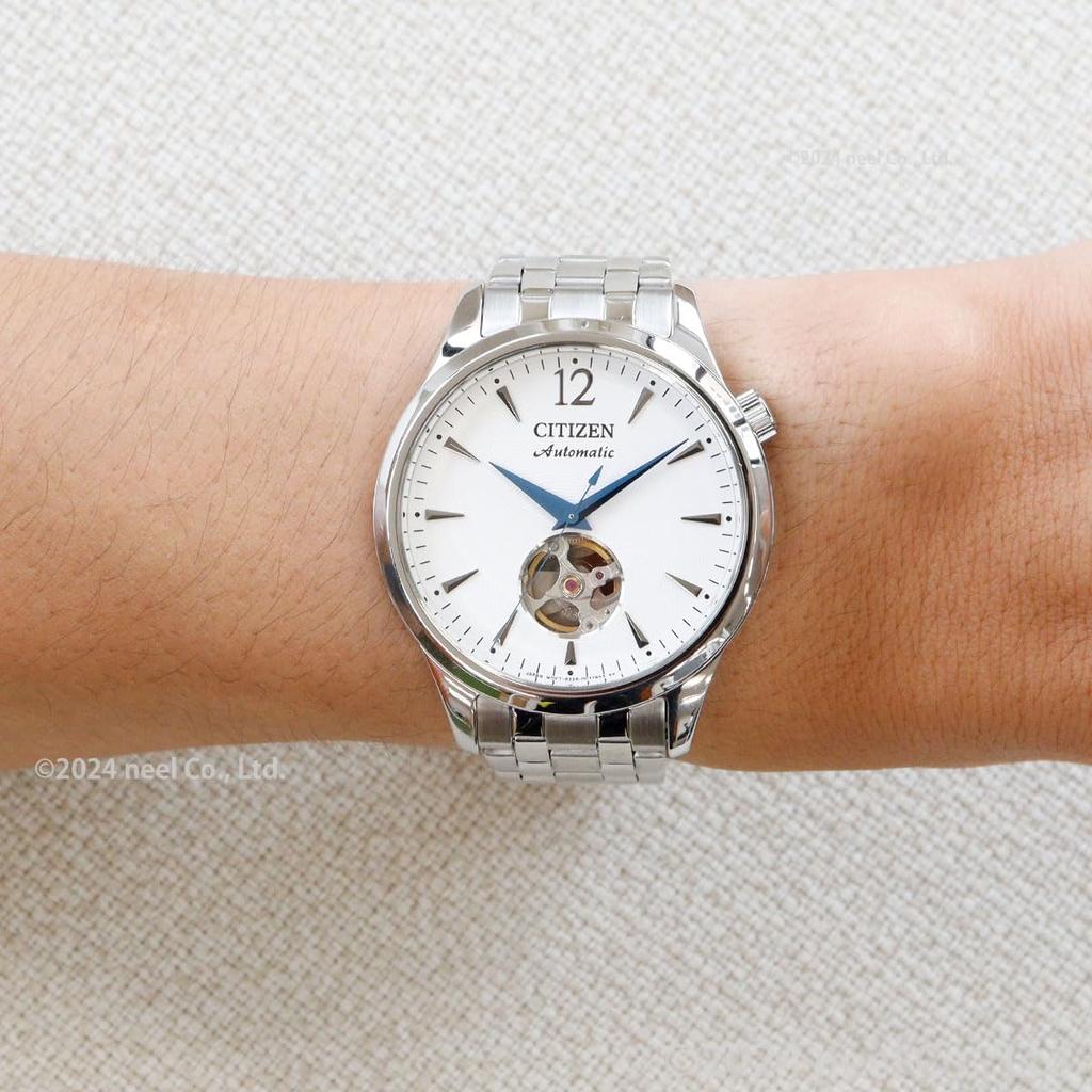 Watch Citizen Collection Mechanical Automatic Winding Mechanical Open Heart Back Waterproof White Silver [Citizen] See-Through NH9131-73A Men's