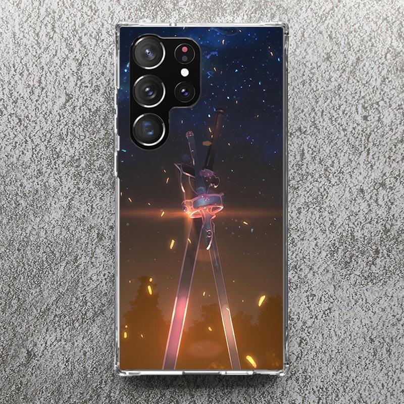 Чехол для телефона Аниме Sword Art Online для Samsung Galaxy S25 S24 S23 Ultra S22 Plus S21 S20 FE S10 + S25Ultra S24U Мягкий чехол-оболочка