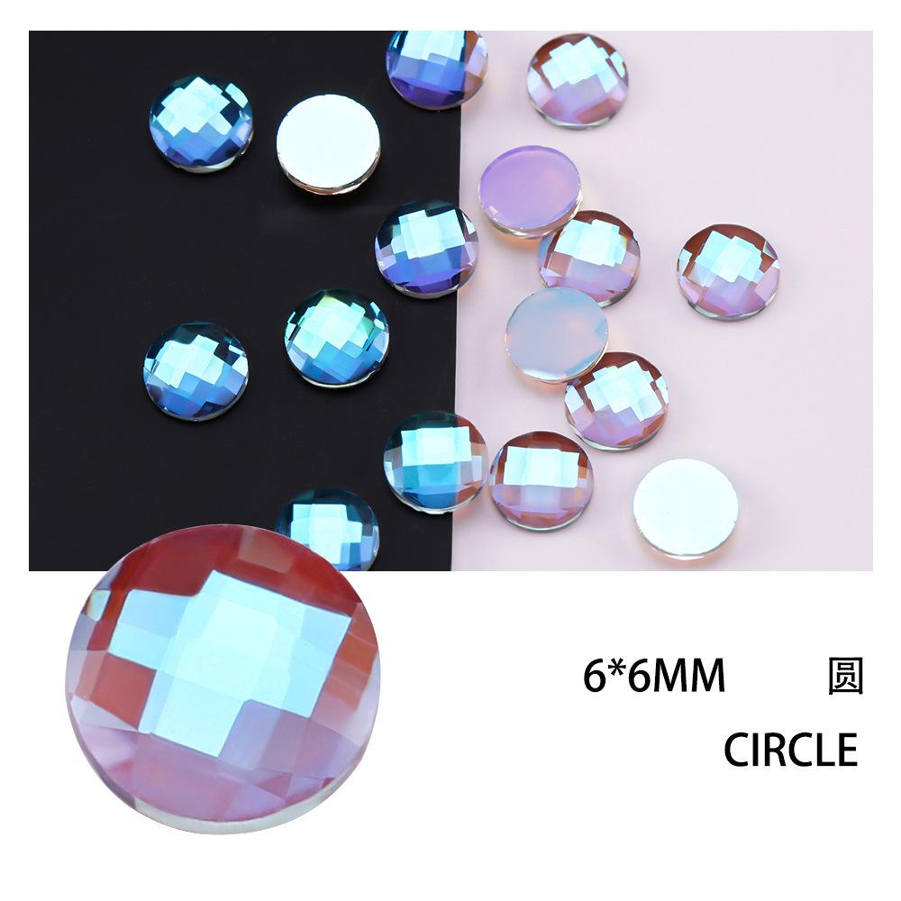 Aurora Phantom Purple Nail Art Flat Bottom Special-Shaped Diamond Diy Manicure Nail Art Jewelry