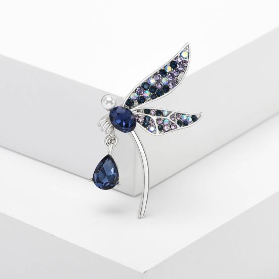 Брошь со стразами в виде стрекозы, ослепительная булавка для костюма с лацканами, антиэкспозиционное пальто, аксессуары для одежды для женщин