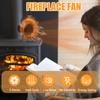 Wood Stove Fan Heat Powered Non-Electric Lotus Shaped Silent Operation 6-Blade Fireplace Fan with