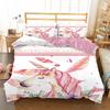 Горячая Распродажа Мультяшный Единорог Детский Девочки Розовый 3D Комплект Пододеяльника HD Покрывало для Детей Комплекты Постельного Белья Постельные Принадлежности Декор Спальни