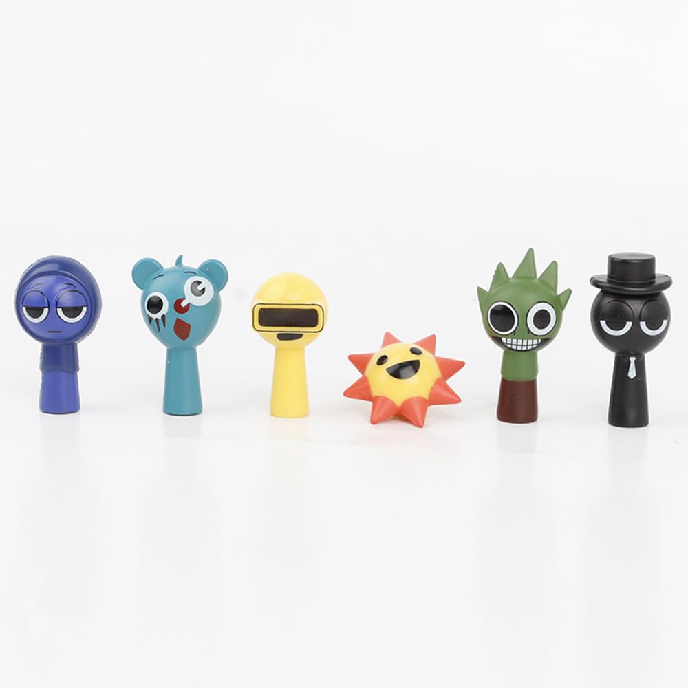 Фигурка Sprunki Пластиковая модель Sprunki Игровой персонаж Коллекция персонажей Высота коробки 4~5 см (24 вида/цвета упаковки)