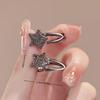 2-Pack Mini Forehead Hair Clips with Rhinestone Stars, Side Duckbill Clips, High-End Small Bangs Clips with Hairpins