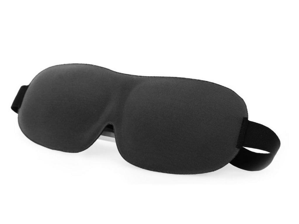 3D Black Stereo Sleep Eye Mask for Travel and Aviation, Nose Bridge-Free