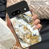 Абстрактный мраморный узор Для Google Pixel 10 Pro XL Pixel 8 7 9 10 Pixel 9 Pro XL Pixel 8a 7a Pixel 7 Pro Черный Стеклянный Чехол для Телефона