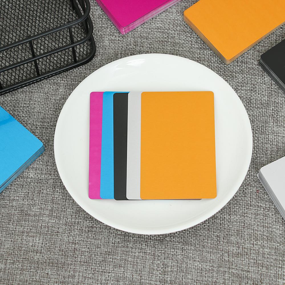 Pcs/Set Art Craft Business Visit Smooth Laser Engraving Blank Name Cards Metal Carte Business Card
