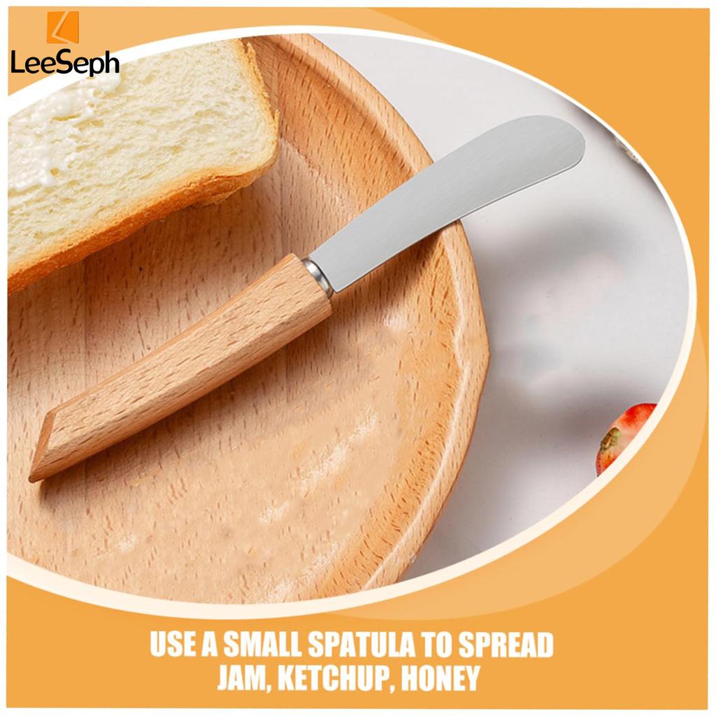 Butter Spreader Knifes Set, Stainless Steel Sandwich Spreading Knifes with Wooden Handle, Butter Cream Cheese Jam Scrapers