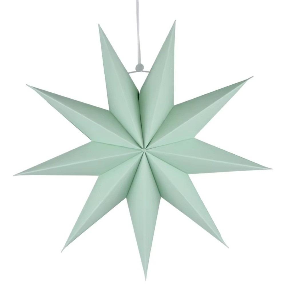 New 30cm Star Lanterns Folding 9-Pointed Hanging Paper Stars DIY Crafts Home Decor Birthday Party