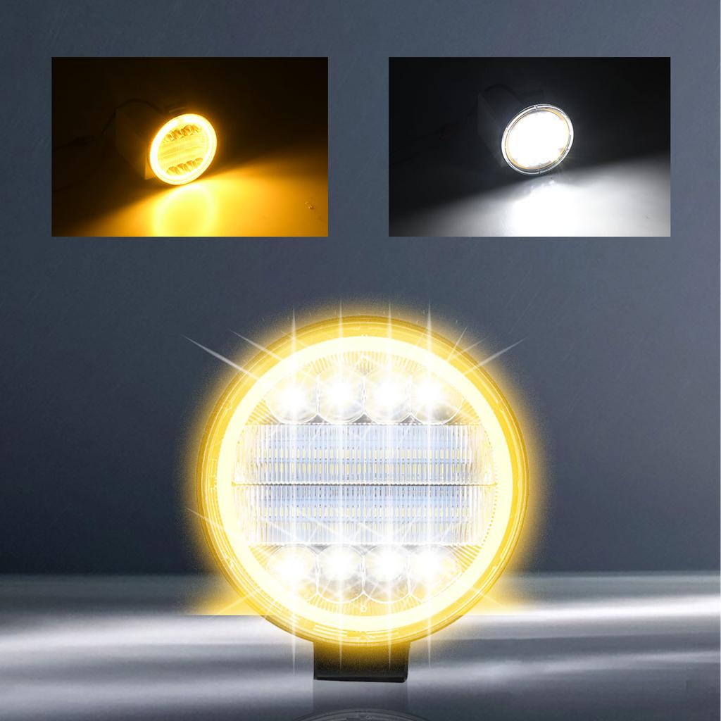 4-дюймовый 72W 6000k светодиодный рабочий фонарь Combo Spot Flood для бездорожья, янтарный противотуманный фонарь с большим полем обзора, рабочие фары, автомобильные аксессуары