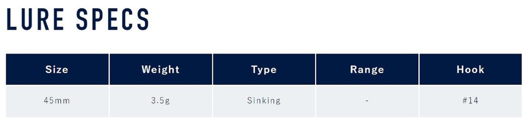 Jackson Meteora 45 Тонущая приманка NAII (3261)