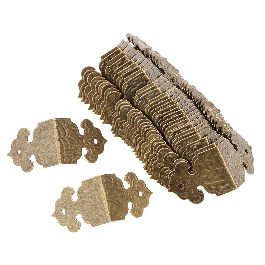 30 Pieces Vintage Decorative Wood Box Corner Protector Guard Edge Cover