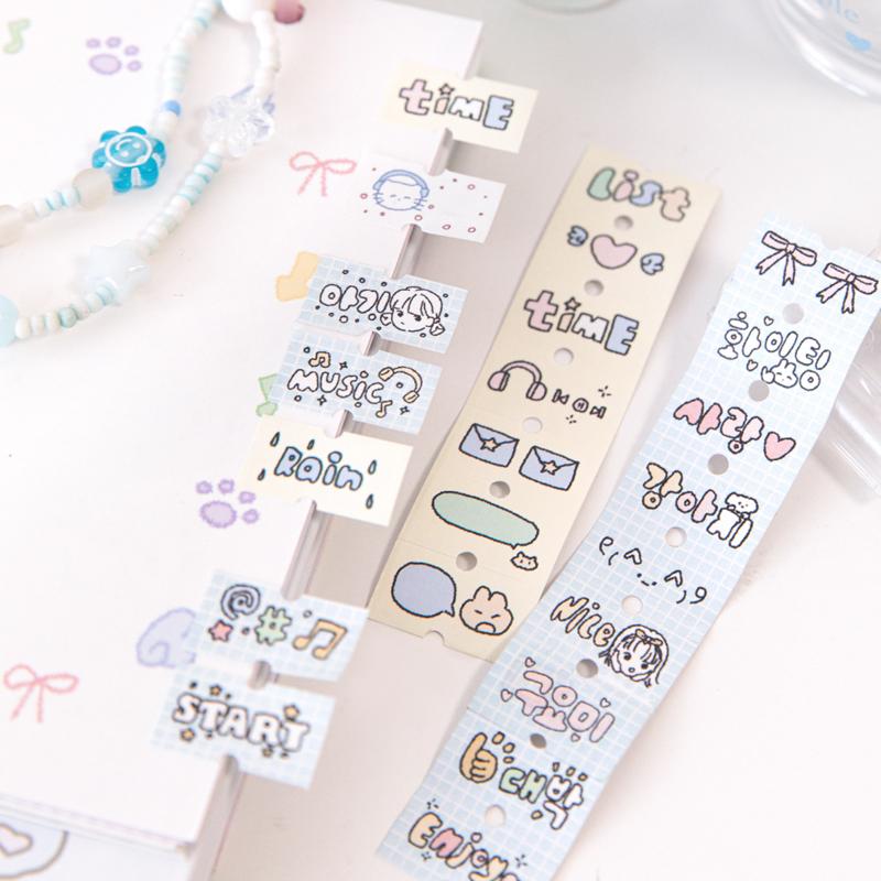 Mr. Paper,cute Graffiti Style Writable Label Stickers,decorative Scrapbook Notebook Phone Case Reading Label Stickers,360cm/roll