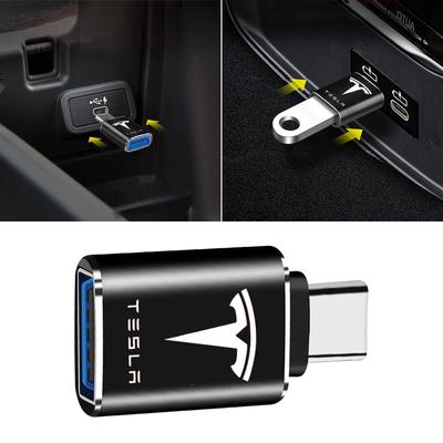 1 шт. Автомобильный кабель USB Type-C Конвертер Адаптер для зарядки Автоаксессуары для Tesla Model S Model X Model Y Model 3 Roadster SpaceX Аксессуар