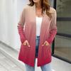 Женские легкие кардиганы с открытой передней частью, с длинными рукавами, повседневные, свободные, тонкие кардиганы с карманами