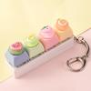 4-Key Smooth Fidget Keychain Portable Stress Reliever Mini Anxiety Relief Toy for School Students