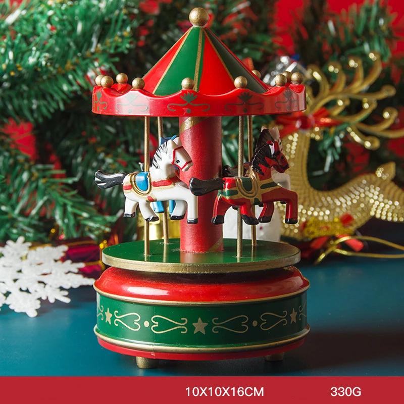 Christmas Decoration Carousel Octave Box Music Box - Birthday Gifts For Kids, Perfect New Year & Home Holiday Decorations