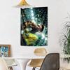 Abstract Neymar Portrait Vintage Tapestry Psychedelic Art Suitable for Bedroom Reading Corner Studio Wall Versatile Decor Vintage Wall Art