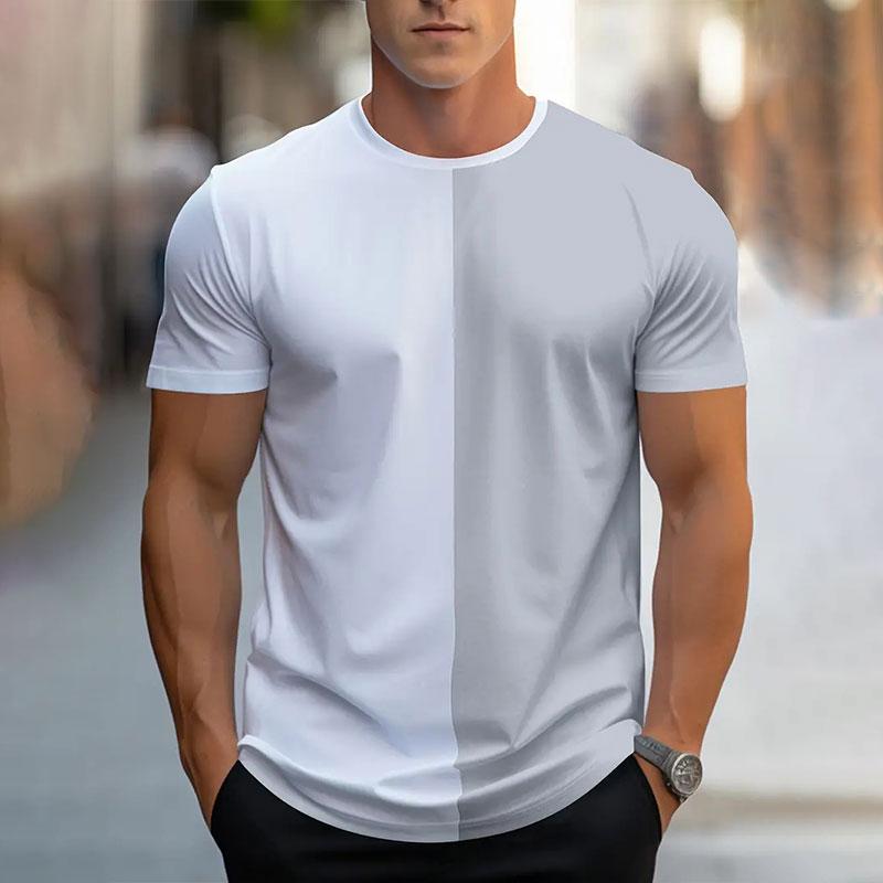 2025 New Fashion Innovative Math Formula Print Men's Short Sleeve Summer Fresh Sports Gym T-Shirt Loose Round Neck Top
