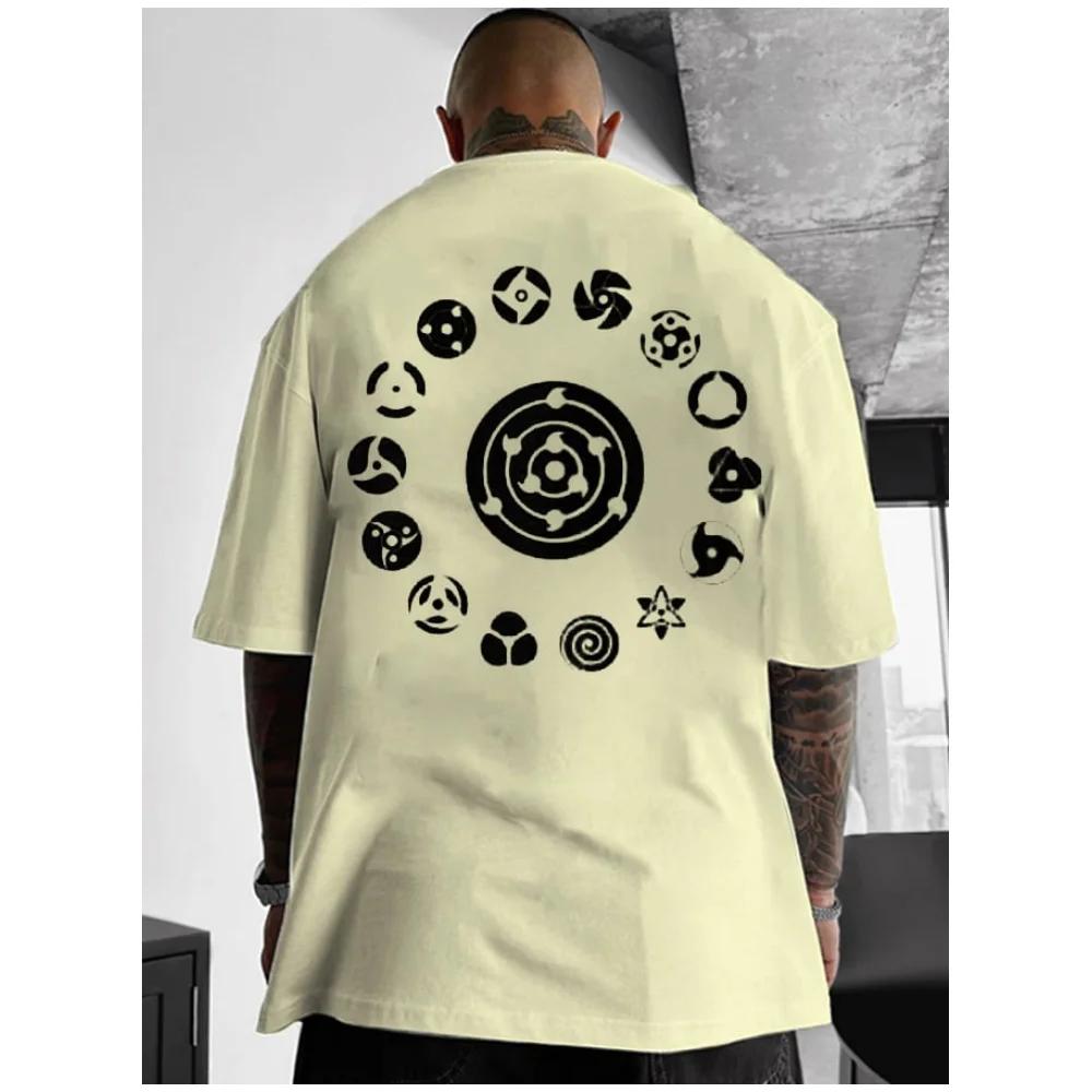 New Men's T-shirt Anime Patterns Tees Summer Simple Casual Street Short Sleeve Clothing Male Fashion Oversize Crew Neck Tops