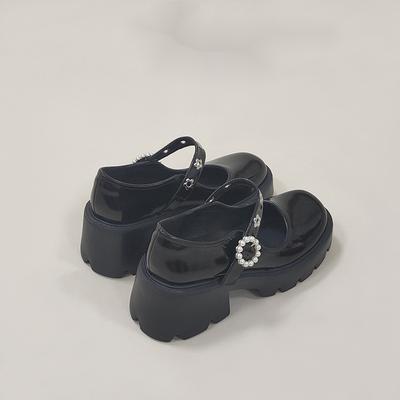 Цветочные милые милые туфли Мэри Джейн женские туфли-лодочки на танкетке на высоком каблуке на платформе женские готические туфли для девушек повседневные туфли в стиле Лолита-панк весна