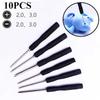 10 шт. портативная маленькая мини-отвертка с крестообразным шлицем инструмент для ремонта телефона инструмент для ремонта 2 мм 3 мм стальная отвертка для разборки