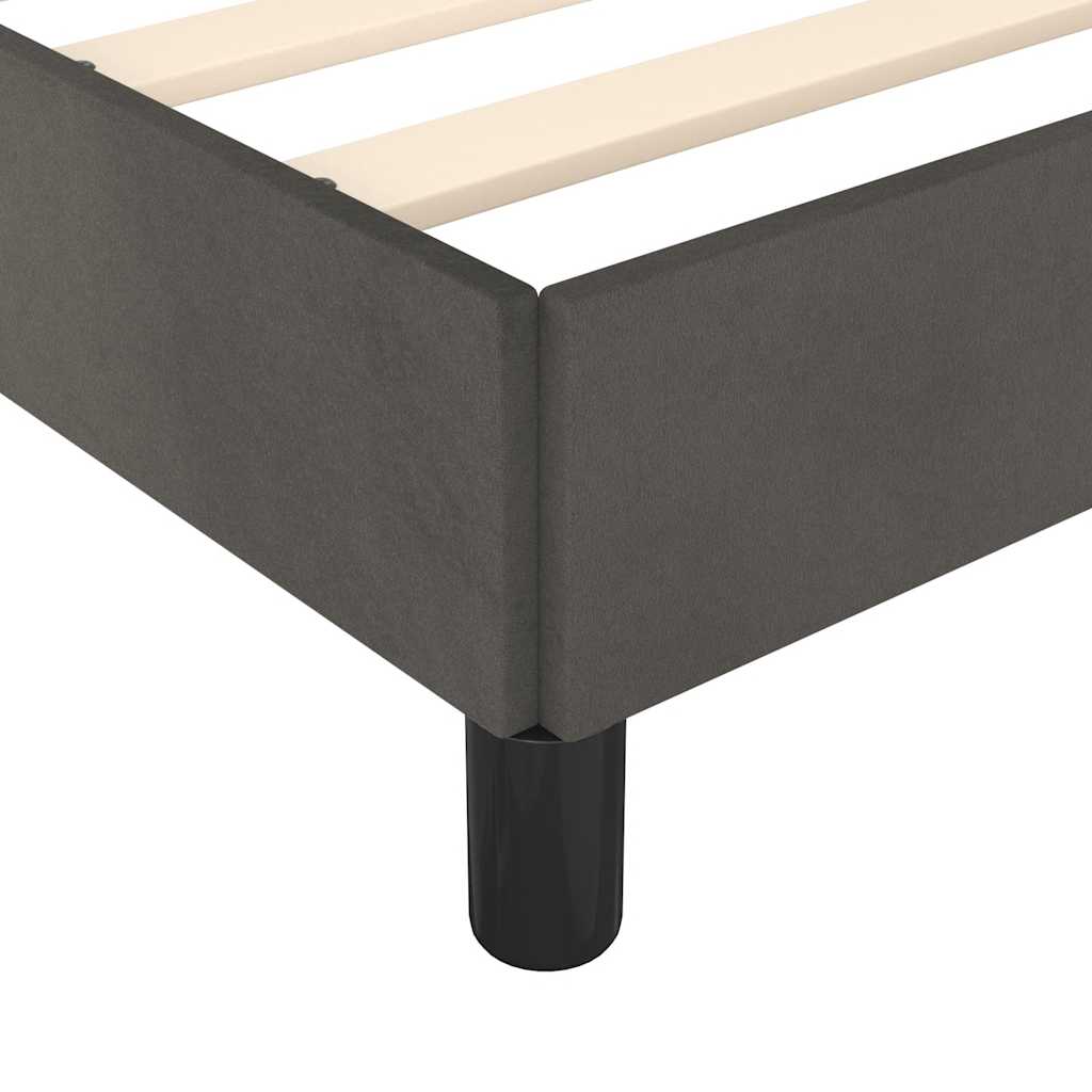 Bed Frame without Mattress Dark Grey 80 x 200 cm Velvet