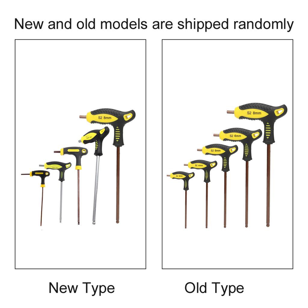 Шаровой Т-образный шестигранный ключ с длинной ручкой, профессиональный ручной инструмент для ремонта