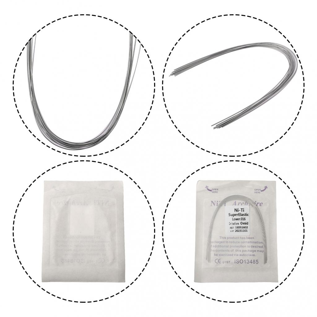 1 упаковка ортодонтических стоматологических суперэластичных овальных дуг Niti Round Arch Wires, 10 размеров