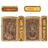 ZORRO 902 Exquisite Pixiu Kerosene Windproof Lighter with Gold Edge Trim