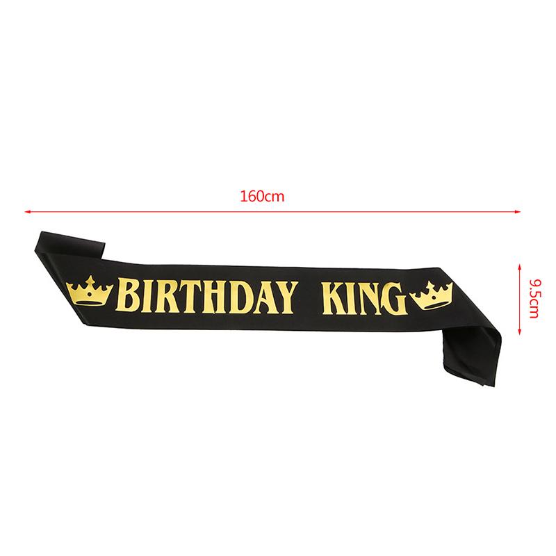 Birthday King Sash For Men Boy Happy 16Th 18Th 20Th 30Th Birthday Party Decor