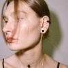 LEYIE DOUBLE LINE ONYX EAR CUFF