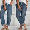 Women's Jeans 2023 High Waist Mom Wide Leg Pants New Fashion Vintage Blue Straight Pants Oversize Overalls Loose Ladies Pants