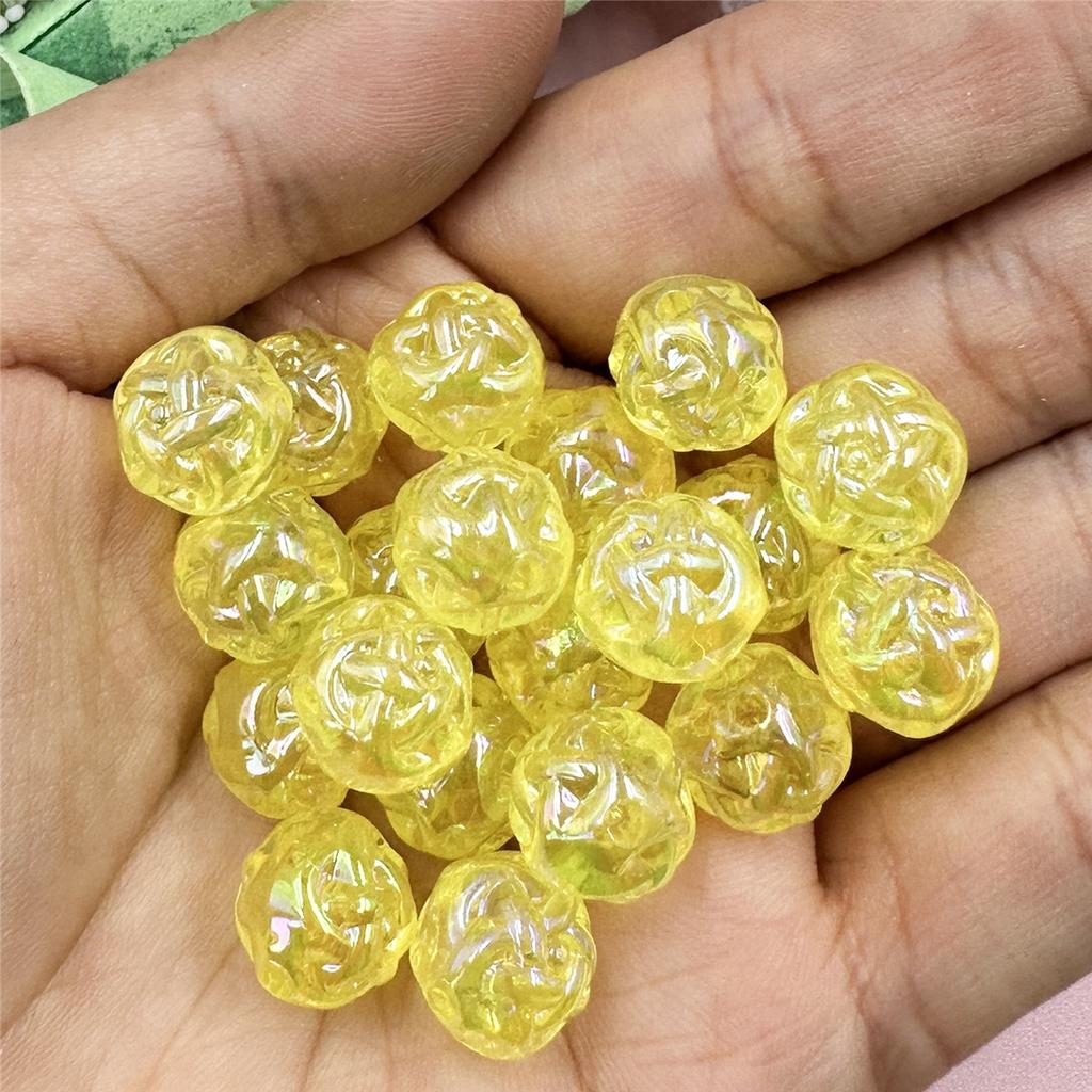11.2mm Craft DIY DIY Beading Accessory Round Beads Jelly Colored Acrylic Charms Jewelry Making For Necklace Earrings Making Handmade Material Sugar