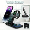 Foldable 3 In 1 Wireless Charger Stand Phone Earphone Watch Fast Charging Station Bracket for  iPhone 8-16 iWatch Airpods