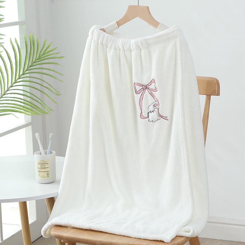 Женское банное полотенце можно носить и оборачивать дома, хлопок, впитывающий, в стиле халата, взрослая банная юбка, набор из трех предметов, новое полотенце