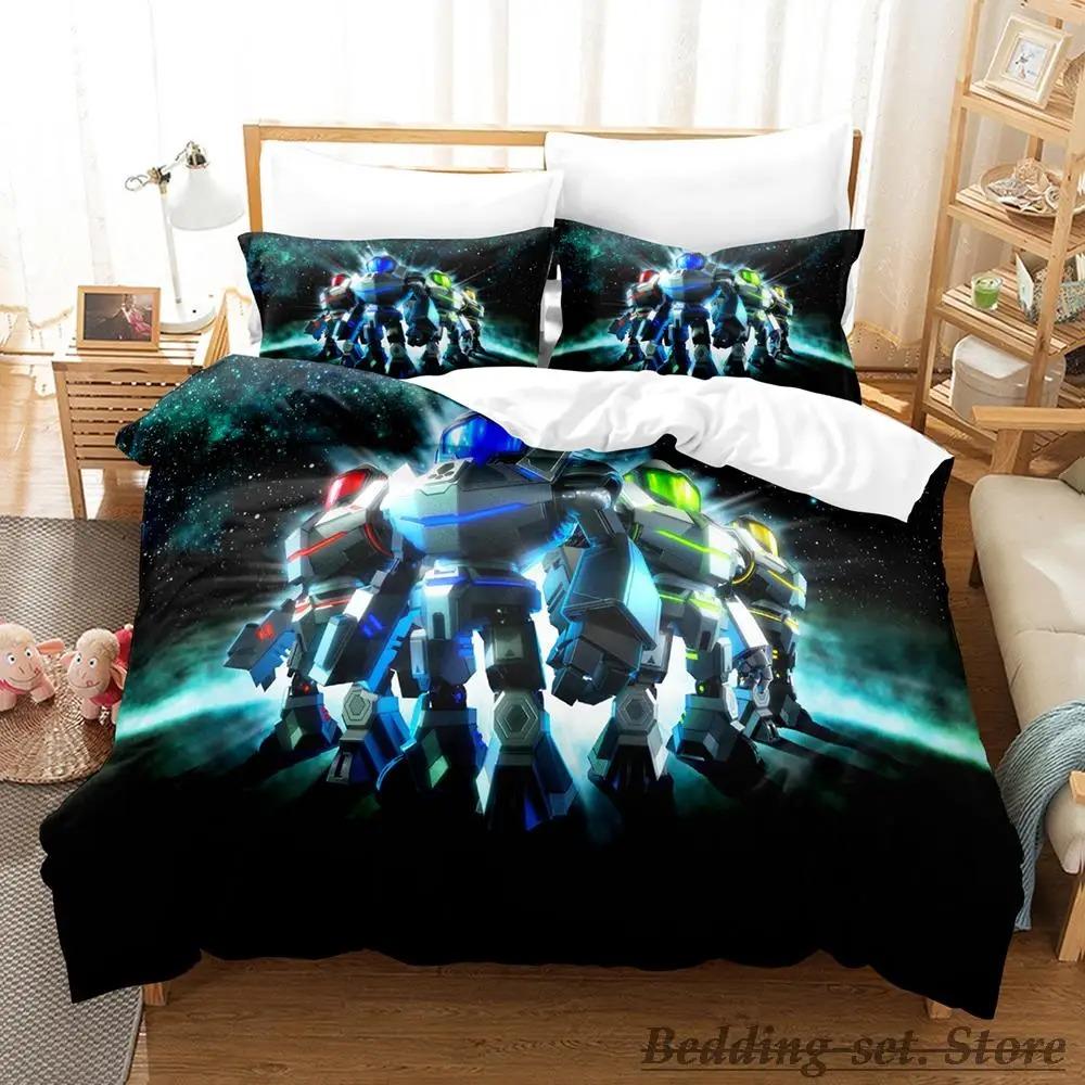Metroid Prime Bedding Set Single Twin Full Queen King Size Bed Set Adult Kid Bedroom Duvetcover Sets Game Parure de lit Bed