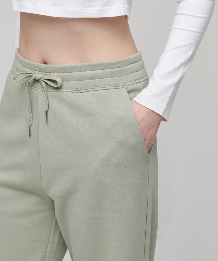 MUSINSA STANDARD WOMAN Женские широкие хлопковые брюки для отдыха [Фисташковый]