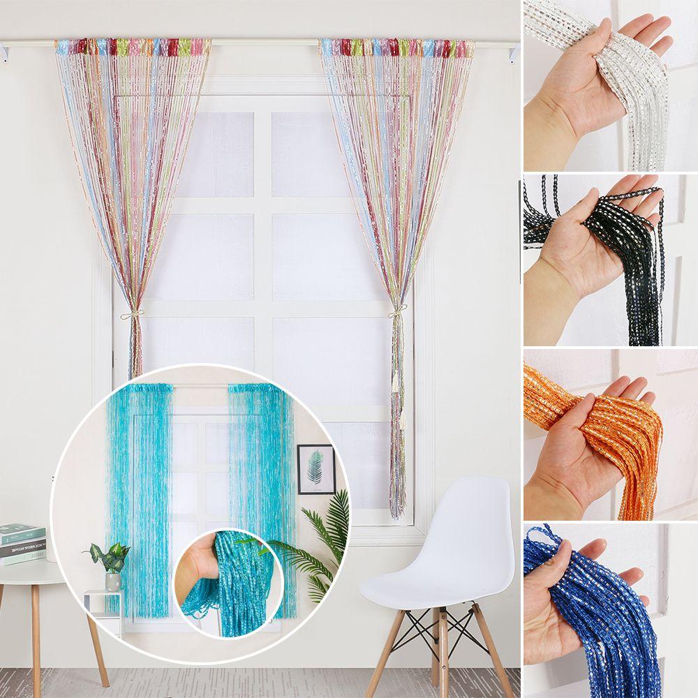 Door Fly Screen Room Divider Net Decorative Door Curtain Hanging Beaded Curtains Tassel Curtain